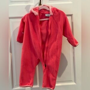 Columbia hot pink baby bunting suit